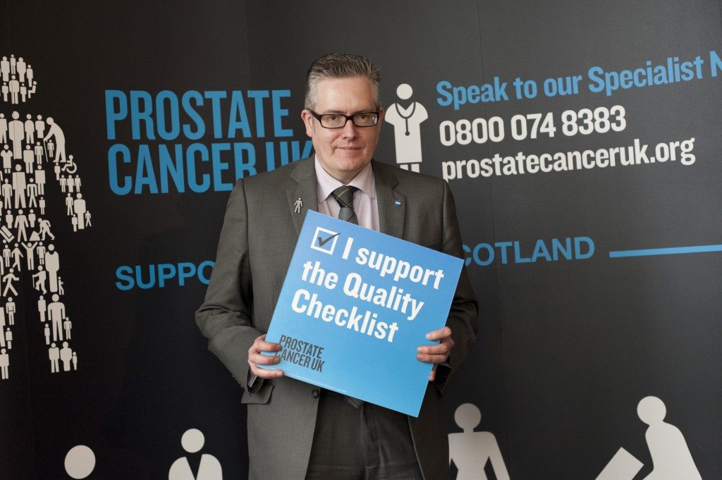 28.3.2013. Scottish Parliament. MSPs show their support for Prostate Cancer UK.