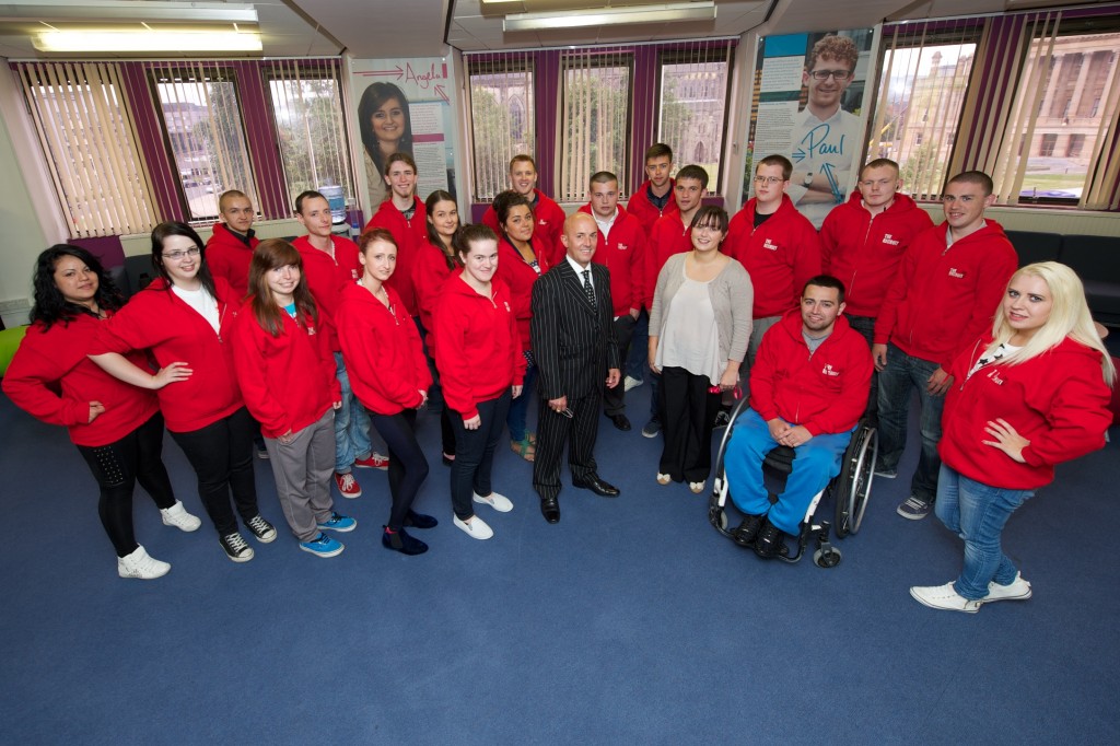 Recruits with Ian Maxwell of Ingliston and Sarah McEwan of Renfrewshire Council