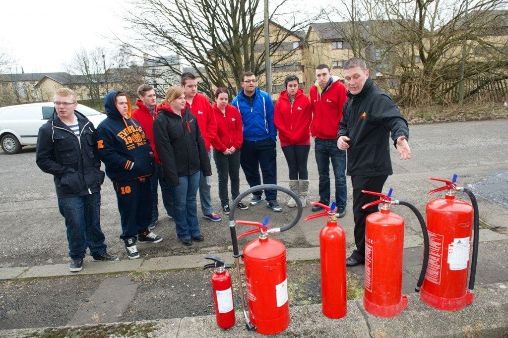 Recruits learn about fire safety