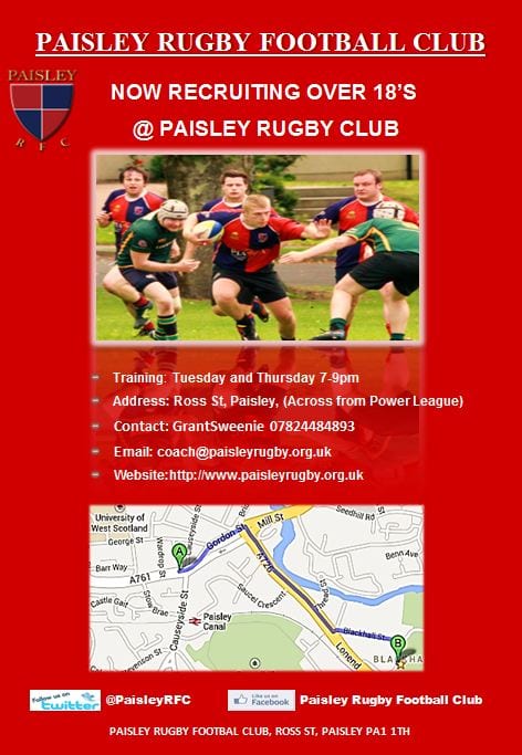 paisley rugby club