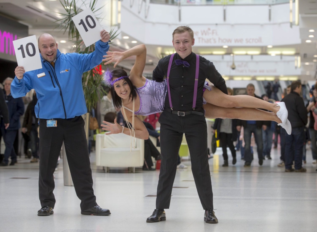 Charity Charleston dance duo step out in the mall