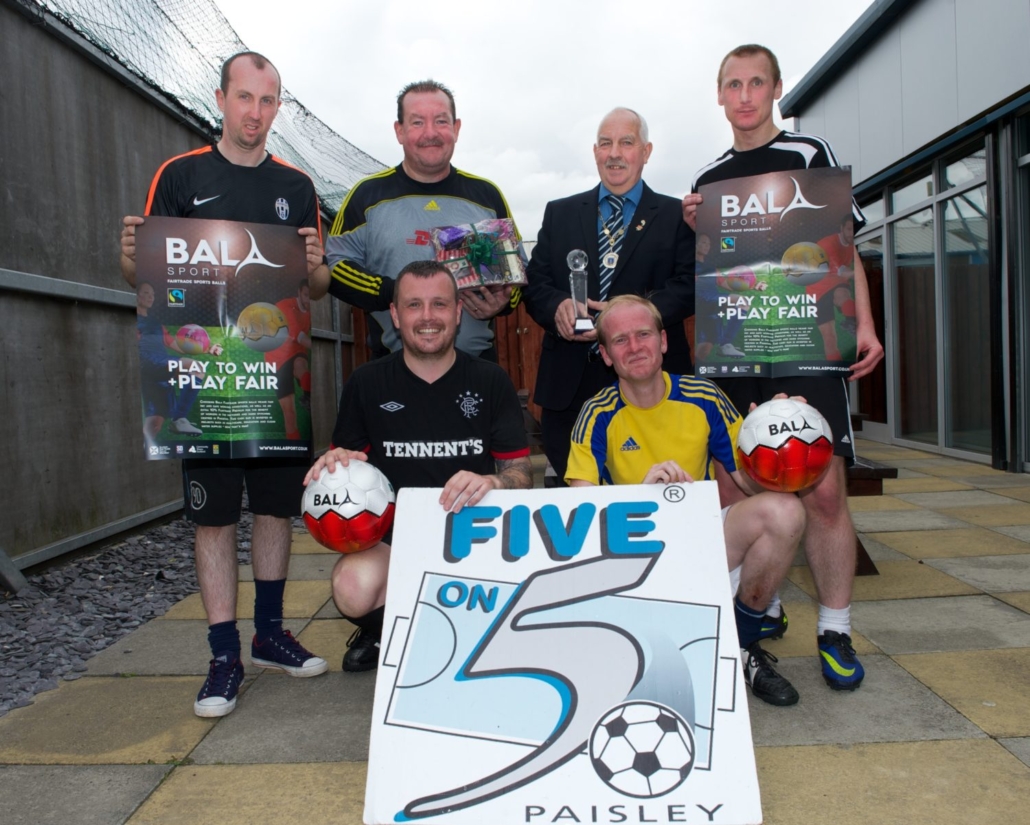 Local footballers heroes play Fairtrade ball
