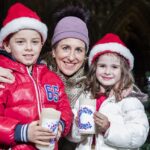 Broadcaster Kirsty Wark gets festive for Cancer Research Uk with two of Scotland’s bravest children