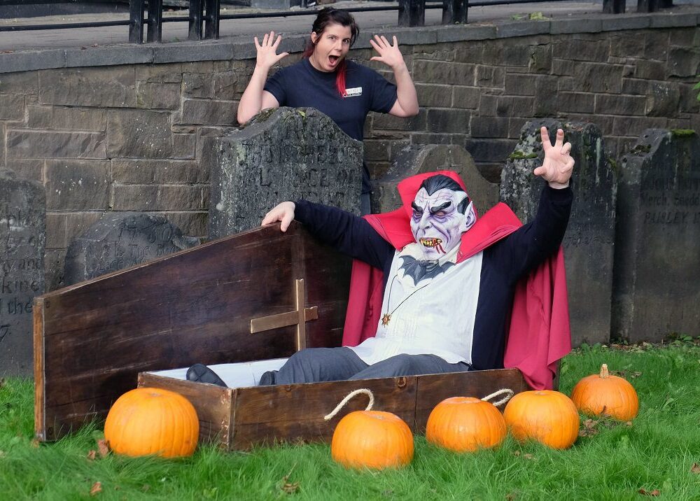 Take a selfie in Dracula’s coffin!