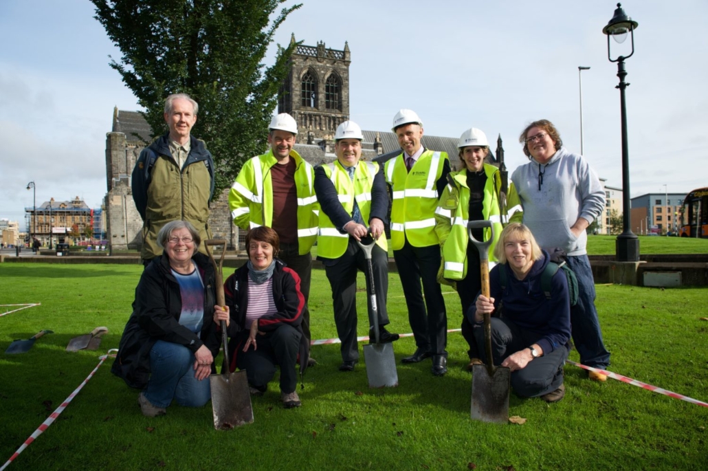 Work starts on archaeological dig to explore a mysterious site near Paisley Abbey