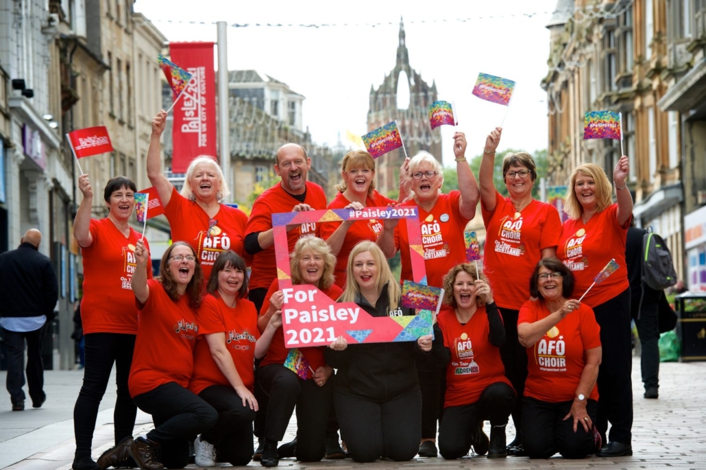 Choir from current UK City of Culture host city put on show of support for Paisley 2021