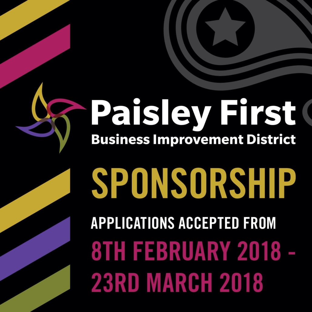 Applications for Paisley First Sponsorship Open Now!
