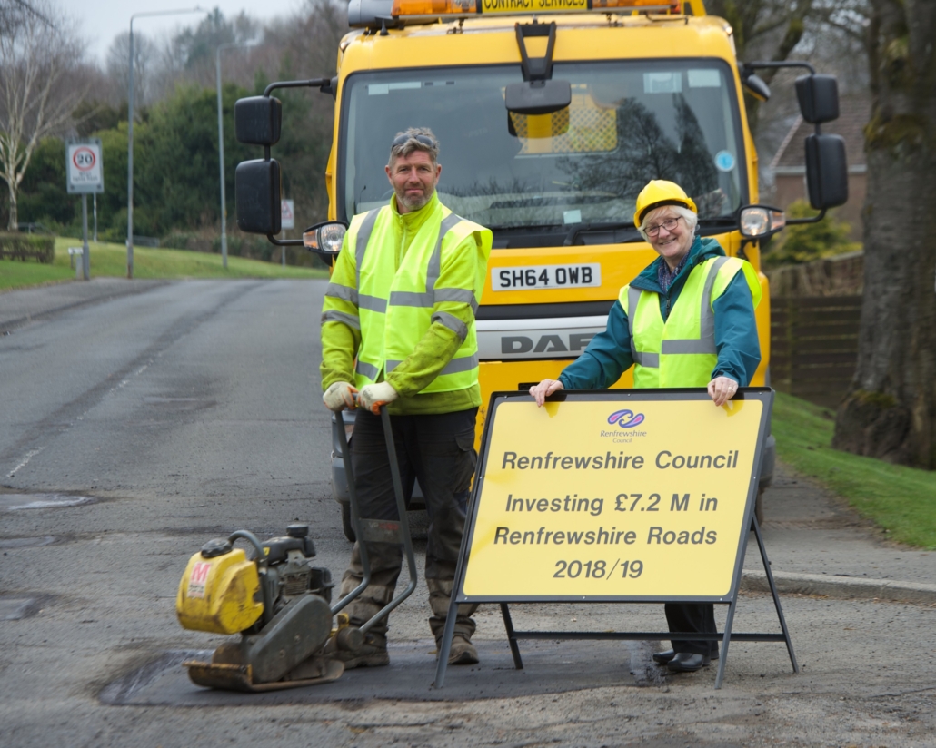 Millions to be invested in Renfrewshire’s roads network