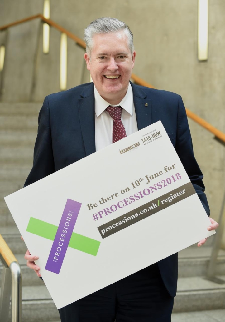 Paisleys MSP, George Adam is Supporting PROCESSIONS on 10 Jun