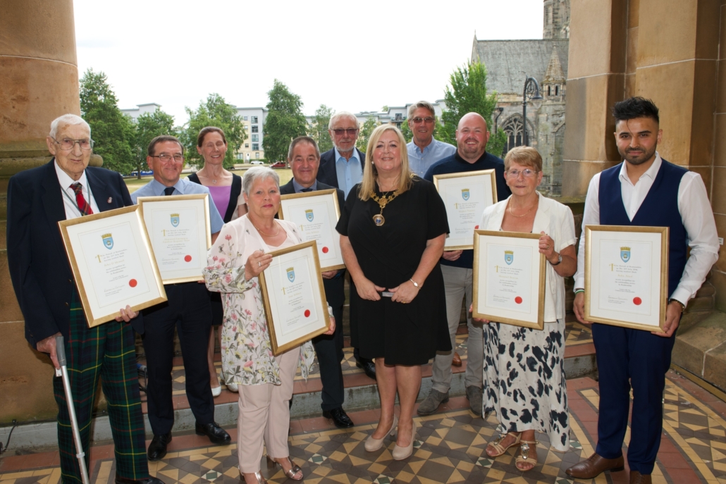 Local heroes honoured by Renfrewshire’s Provost