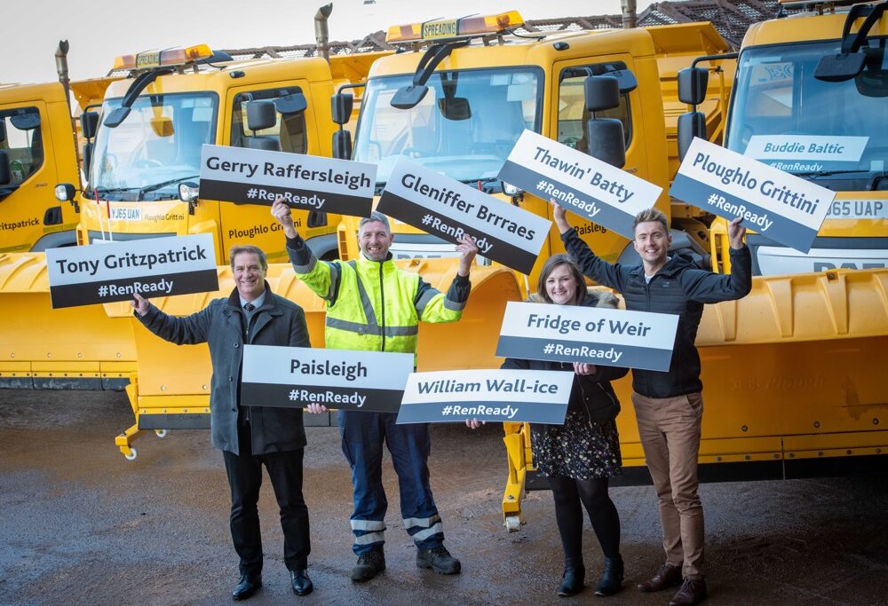 Ploughlo Grittini, Thawin’ Batty and Tony Gritzpatrick set to keep Renfrewshire’s roads clear this winter