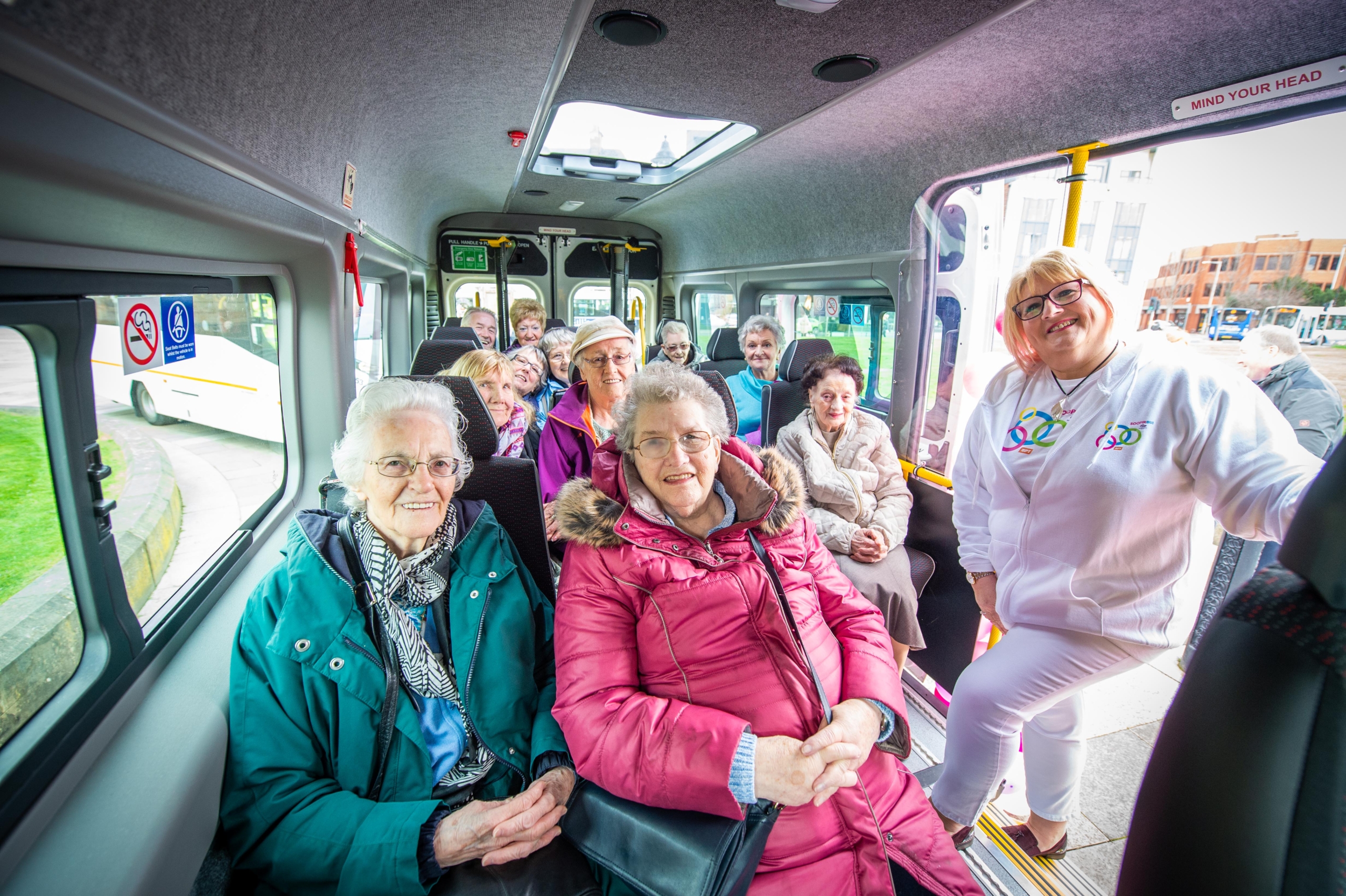 Sally Logan with sheltered housing residents from Renfrewshire