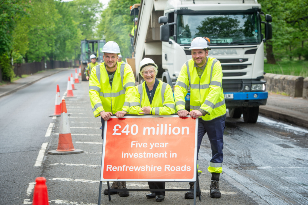 £40million investment in Renfrewshire’s roads underway