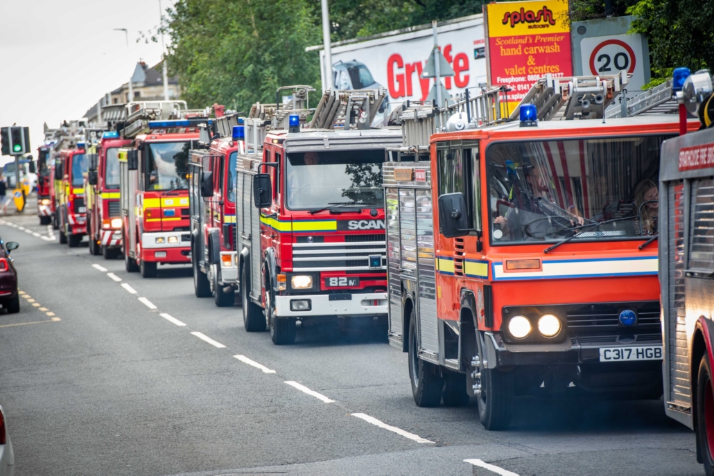 Crowds feel the heat in Johnstone as Fire Engine Rally returns to the town