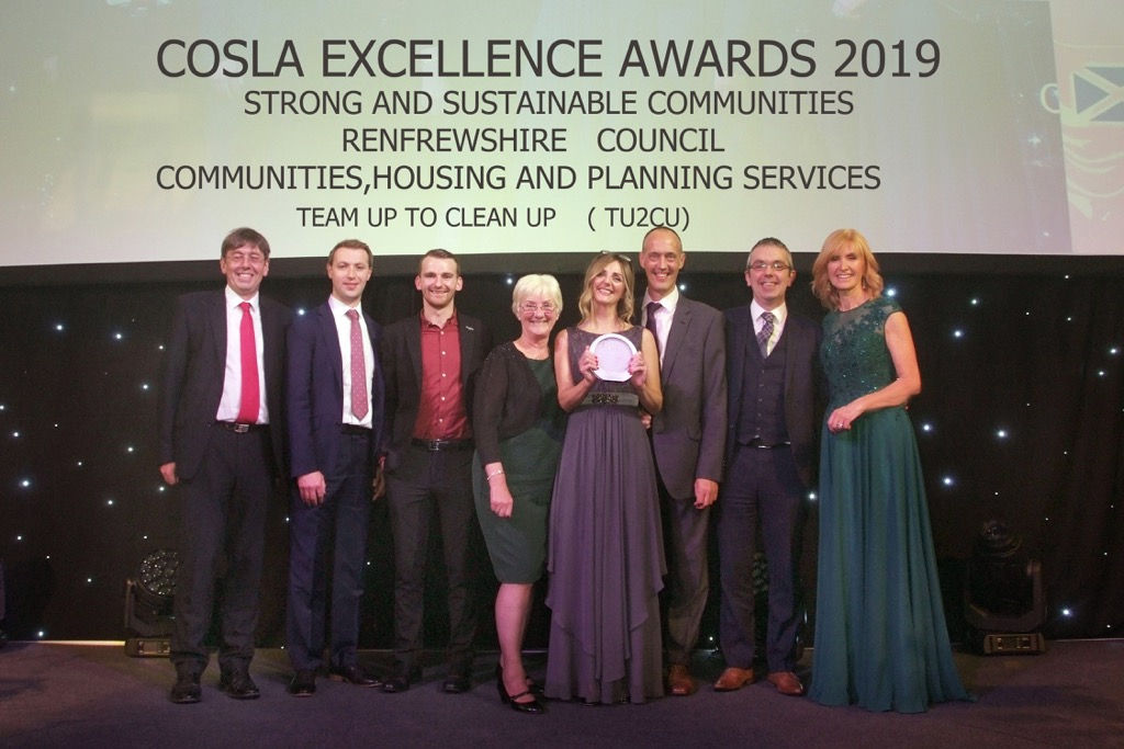 Team Up to Clean Up on stage at COSLA Awards