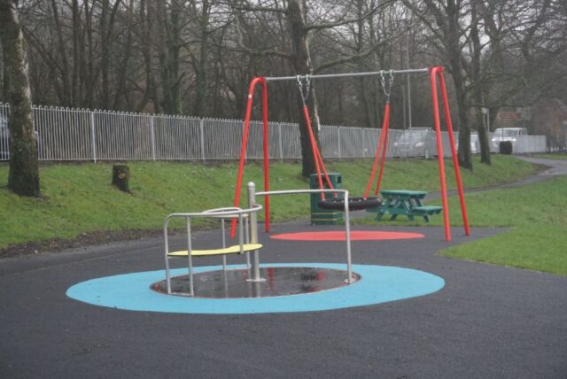 Howwood Park - swing and roundabout