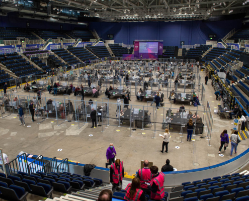 Renfrewshire Election Count 6.5.21 Ballot Paper Delivery-7383