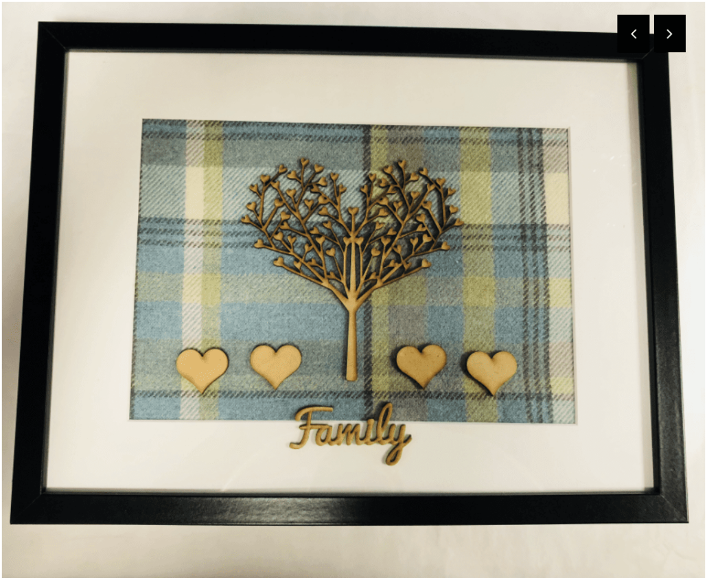 Framed Tartan Family Tree