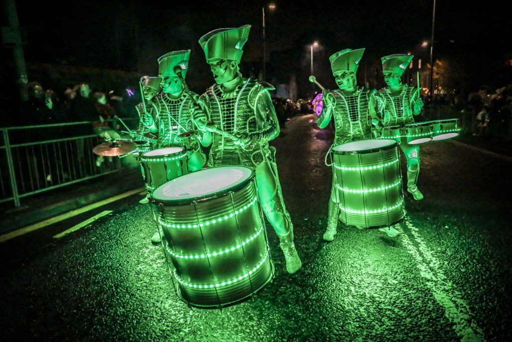 Paisley Halloween Festival 2019 Mardi Gras Parade through the town centre