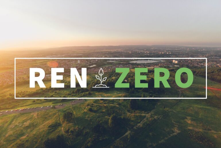 Ren Zero logo on landscape picture